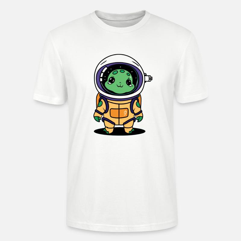 Tortue de l’espace mignonne - T-shirt bio CRAFTER Stanley Stella Unisexe - blanc