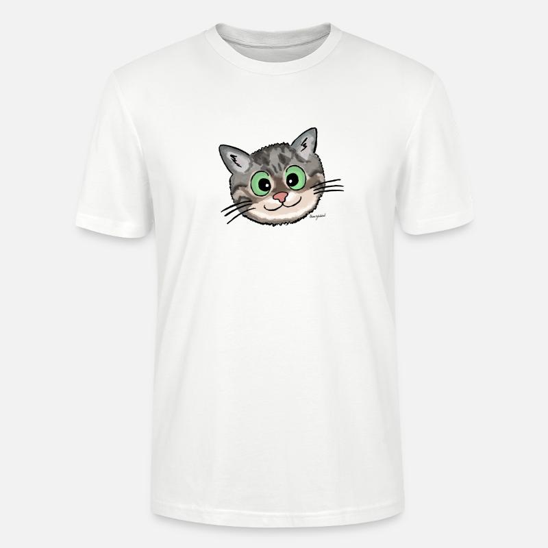 Kätzchen Lissy (smiling) - Stanley/Stella Unisex Bio-T-Shirt CRAFTER - Weiß