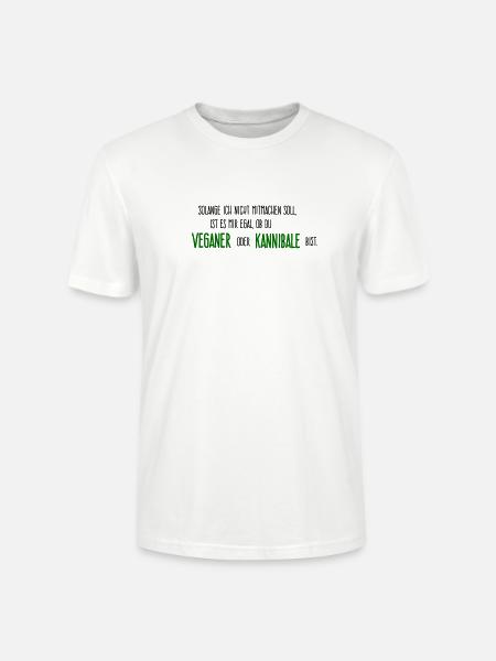 Veganer oder Kannibale - Stanley/Stella Unisex Bio-T-Shirt CRAFTER - Weiß