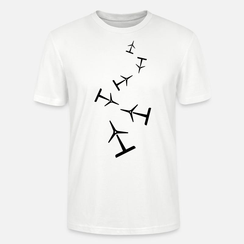 Windrad Silhouette - Stanley/Stella Unisex Bio-T-Shirt CRAFTER - Weiß