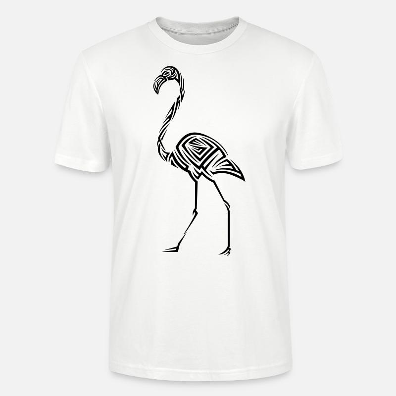 Flamingo Tribal Tattoo - Stanley/Stella Unisex Bio-T-Shirt CRAFTER - Weiß