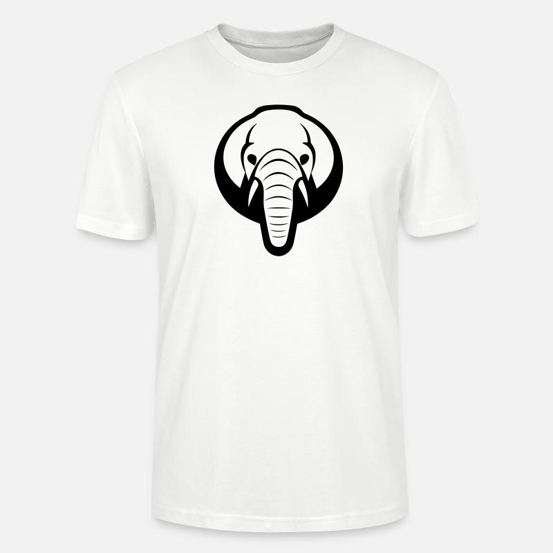 éléphant - T-shirt bio CRAFTER Stanley Stella Unisexe - blanc