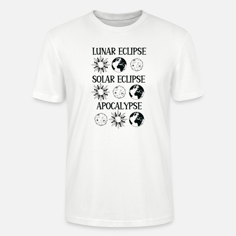 Mondfinsternis Sonnenfinsternis Apokalypse - Stanley/Stella Unisex Bio-T-Shirt CRAFTER - Weiß
