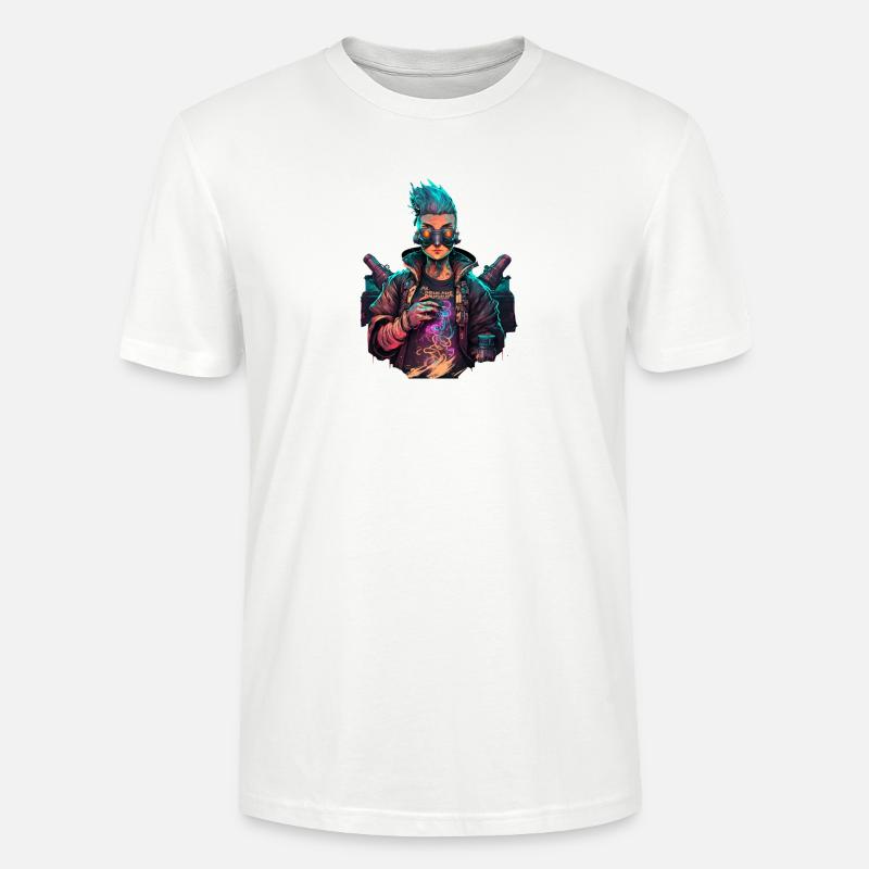Cyber Fighter - Stanley/Stella Unisex Bio-T-Shirt CRAFTER - Weiß