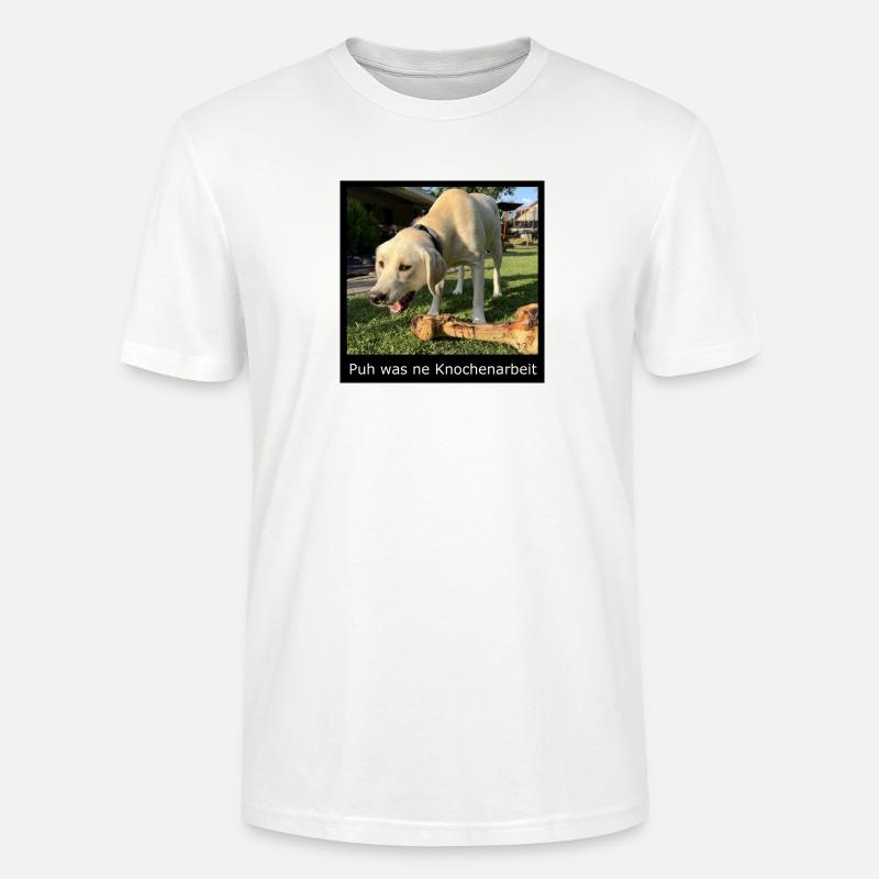 Labrador hat Knochenjob - Stanley/Stella Unisex Bio-T-Shirt CRAFTER - Weiß