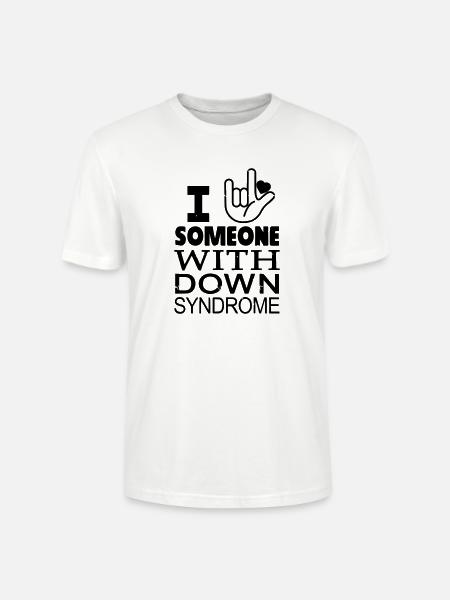 Down syndrome lovers - Stanley/Stella CRAFTER Unisex Organic T-Shirt - white