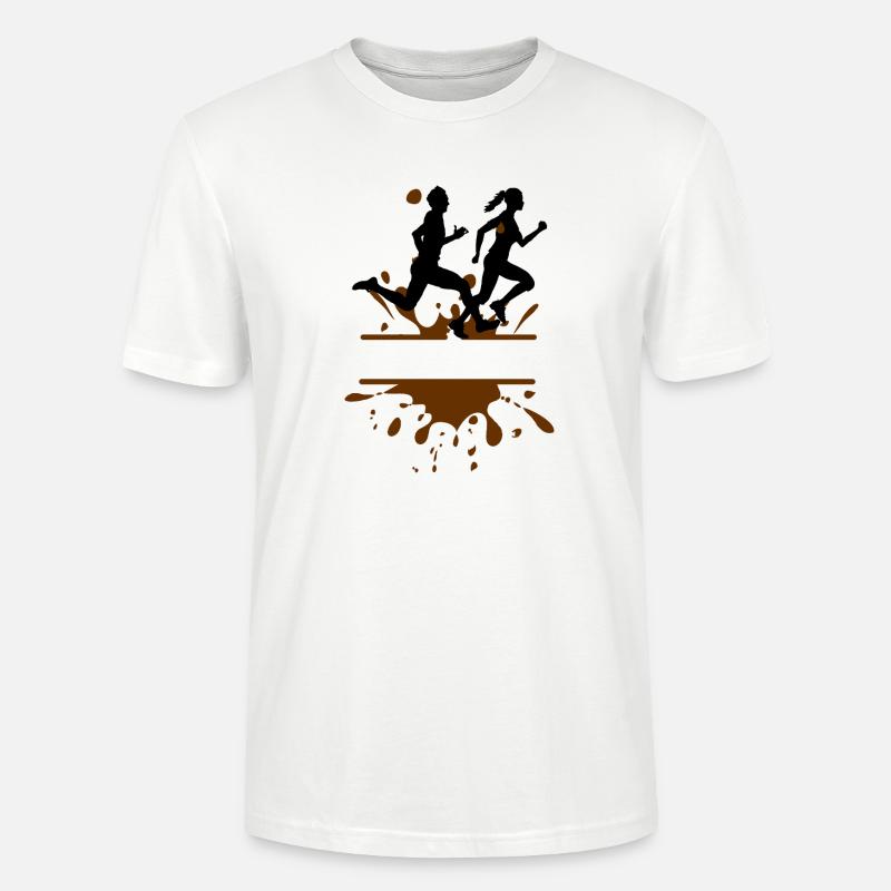 Mud Run Challenge – Mann & Frau Schlamm - Stanley/Stella Unisex Bio-T-Shirt CRAFTER - Weiß