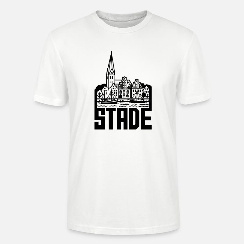 Monument Stade Silhouette - T-shirt bio CRAFTER Stanley Stella Unisexe - blanc