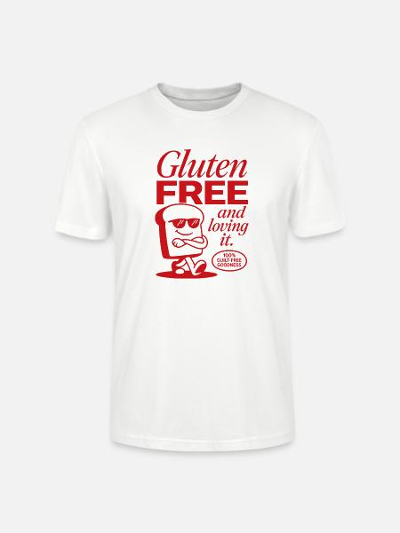 Gluten Free And Loving It Bread - Stanley/Stella CRAFTER Unisex Organic T-Shirt - white