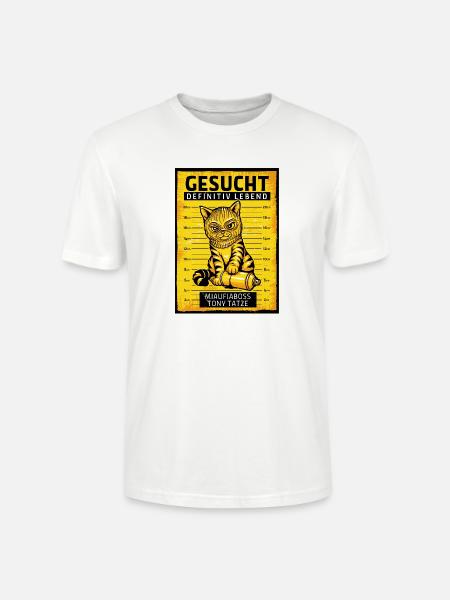 Graffiti Katze Gesucht - Stanley/Stella Unisex Bio-T-Shirt CRAFTER - Weiß