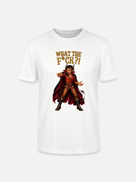 What the F*ck?! – Devil Humor - Stanley/Stella Unisex Bio-T-Shirt CRAFTER - Weiß