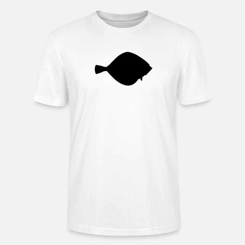 Fish Flounder - Stanley/Stella CRAFTER Unisex Organic T-Shirt - white