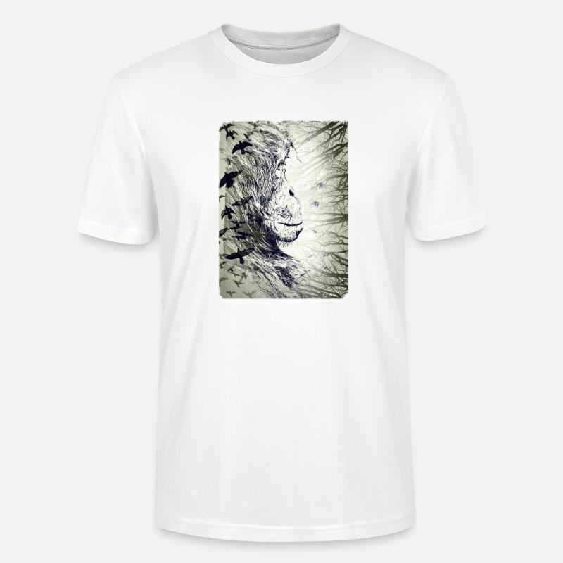 Orangutan - T-shirt bio CRAFTER Stanley Stella Unisexe - blanc