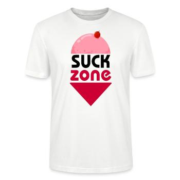 SUCK BEREICH - Stanley/Stella Unisex Bio-T-Shirt CRAFTER - Weiß - Vorne - Alina (178cm) & Michal (187cm)