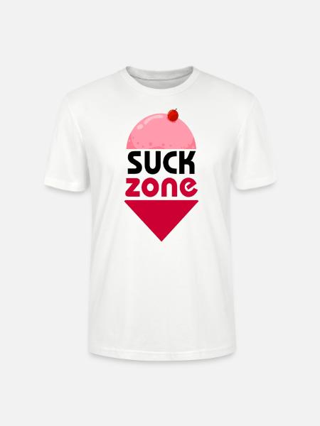 SUCK ZONE - Stanley/Stella CRAFTER Unisex Organic T-Shirt - white