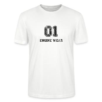 01 WEAR - T-shirt bio CRAFTER Stanley Stella Unisexe - blanc - Devant - Alina (178cm) & Michal (187cm)