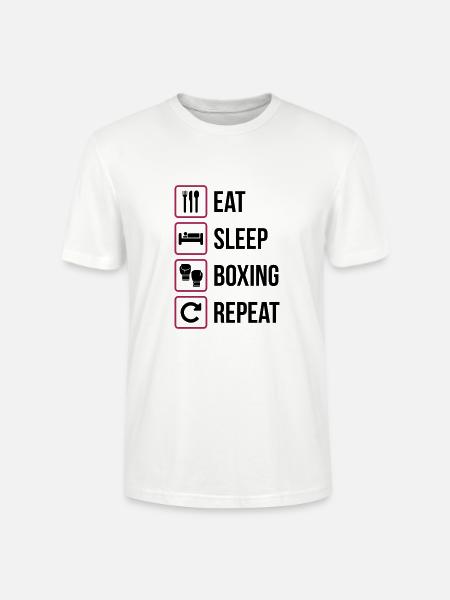 Eat Sleep Boxing Repeat - Stanley/Stella Unisex Bio-T-Shirt CRAFTER - Weiß