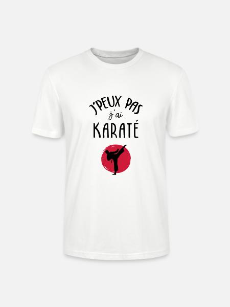 J'peux pas j'ai karaté - T-shirt bio CRAFTER Stanley Stella Unisexe - blanc