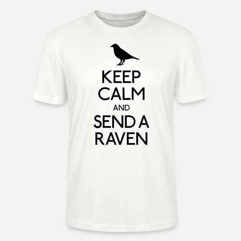Keep Calm Raven - T-shirt bio CRAFTER Stanley Stella Unisexe - blanc