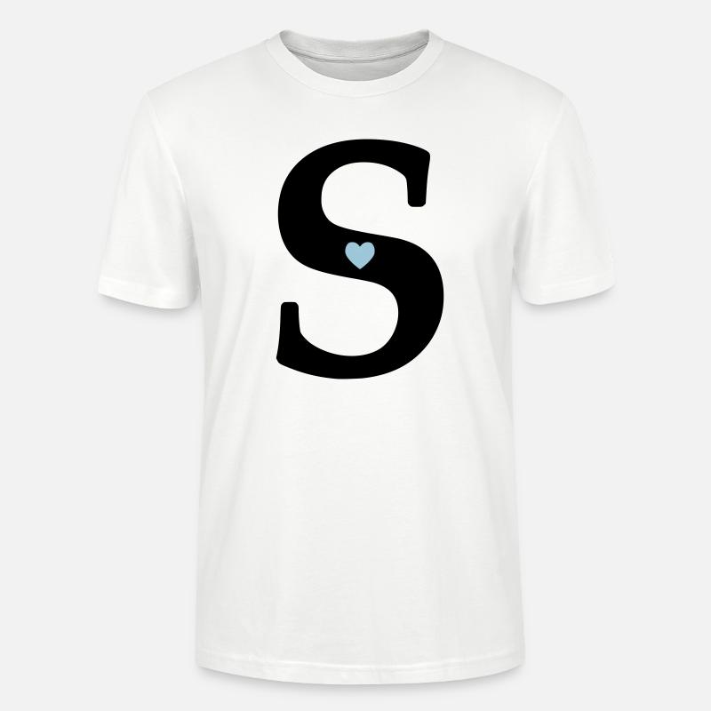 Lettre S Lettre initiale - T-shirt bio CRAFTER Stanley Stella Unisexe - blanc