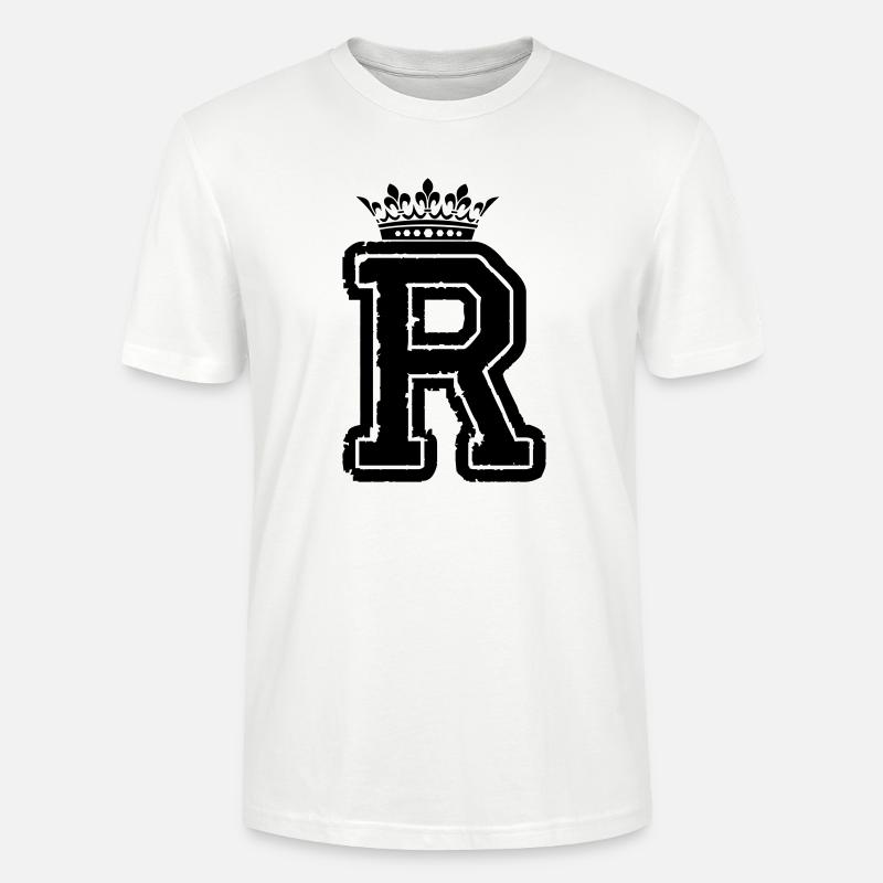 buchstabe R krone - Stanley/Stella Unisex Bio-T-Shirt CRAFTER - Weiß