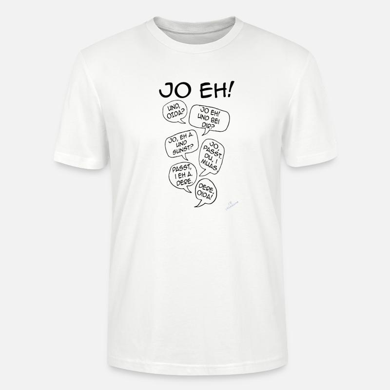 Mimikama "Ja eh" + "Oida" - Stanley/Stella Unisex Bio-T-Shirt CRAFTER - Weiß