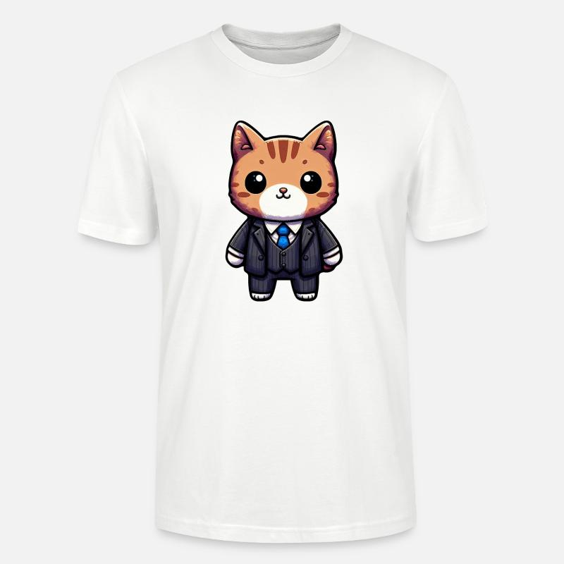 Charmante Katze Executive - Stanley/Stella Unisex Bio-T-Shirt CRAFTER - Weiß