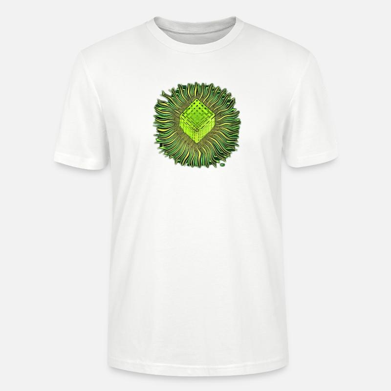 Psychédélique Cube / Cube psychédélique - T-shirt bio CRAFTER Stanley Stella Unisexe - blanc