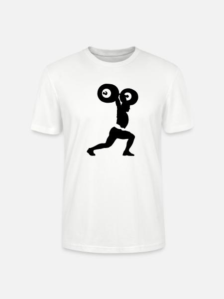 weightlifter - Stanley/Stella CRAFTER Unisex Organic T-Shirt - white