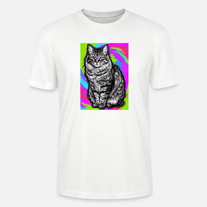 Katze - Stanley/Stella Unisex Bio-T-Shirt CRAFTER - Weiß