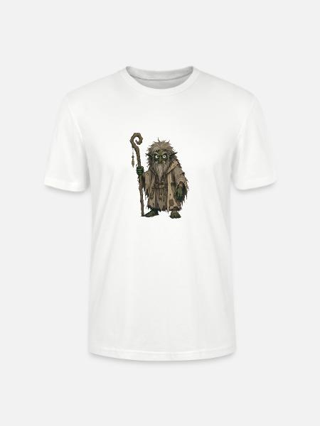 Grizzled Goblin Sage mit Stab - Stanley/Stella Unisex Bio-T-Shirt CRAFTER - Weiß