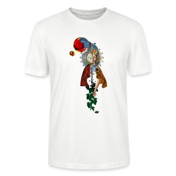 Surreal Renaissance Anatomy Collage - Stanley/Stella CRAFTER Unisex Organic T-Shirt - white - Front - Alina (178cm) & Michal (187cm)