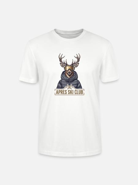 Apres Ski Hirsch  - Stanley/Stella Unisex Bio-T-Shirt CRAFTER - Weiß