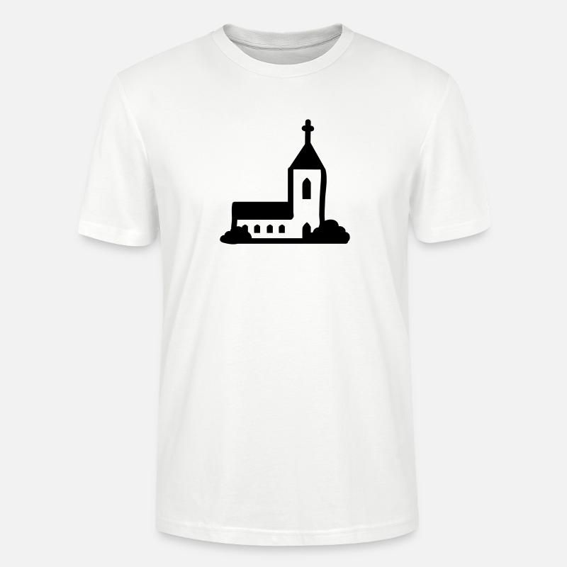 Kirche - line - Stanley/Stella Unisex Bio-T-Shirt CRAFTER - Weiß