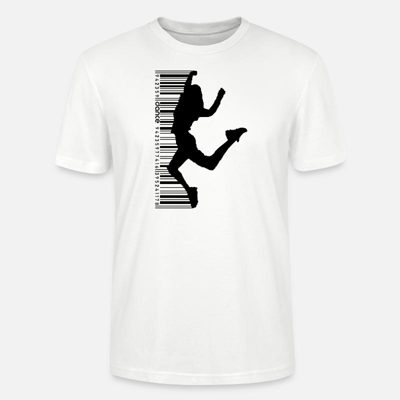 Tänzerin im QR-Code Style (2) - Stanley/Stella Unisex Bio-T-Shirt CRAFTER - Weiß