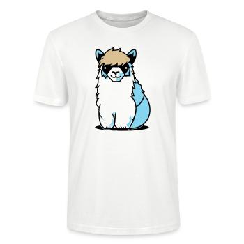 Cool Lama - Stanley/Stella Unisex Bio-T-Shirt CRAFTER - Weiß - Vorne - Alina (178cm) & Michal (187cm)