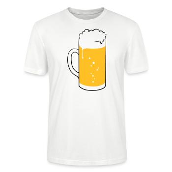 pint glass - Stanley/Stella CRAFTER Unisex Organic T-Shirt - white - Front - Alina (178cm) & Michal (187cm)