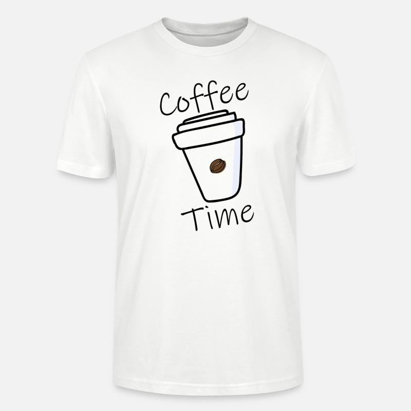 Coffee Time - Stanley/Stella CRAFTER Unisex Organic T-Shirt - white