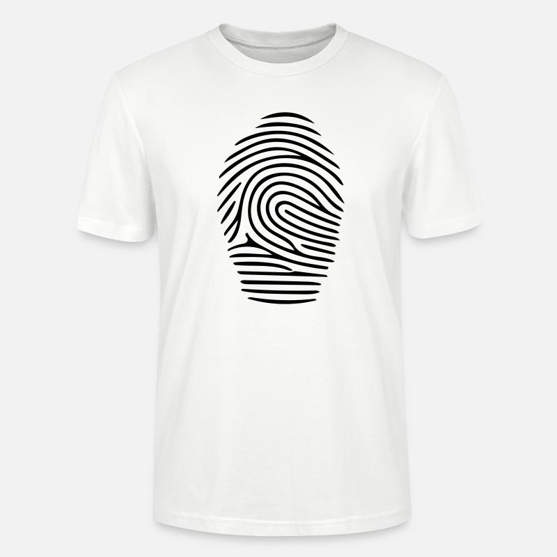 Fingerprint Vector Empreinte - T-shirt bio CRAFTER Stanley Stella Unisexe - blanc
