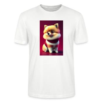 "Cute Pomeranian" - T-shirt bio CRAFTER Stanley Stella Unisexe - blanc - Devant - Alina (178cm) & Michal (187cm)
