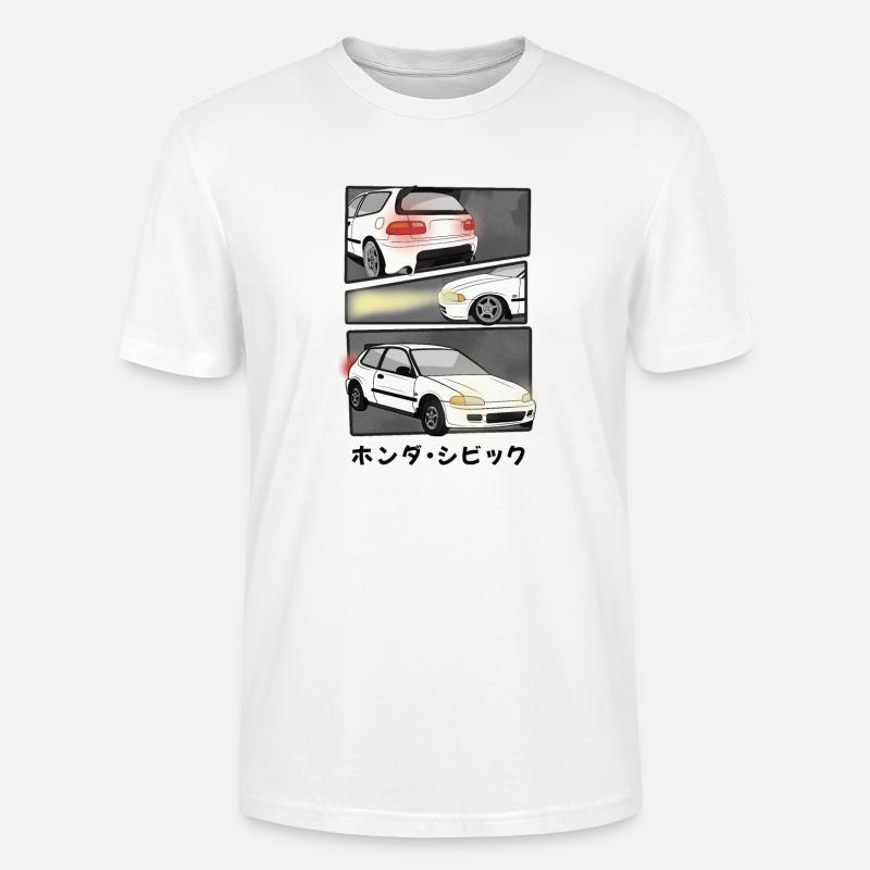 ARCTIC WHITE CAR COMIC / HATCHBACK - Stanley/Stella Unisex Bio-T-Shirt CRAFTER - Weiß