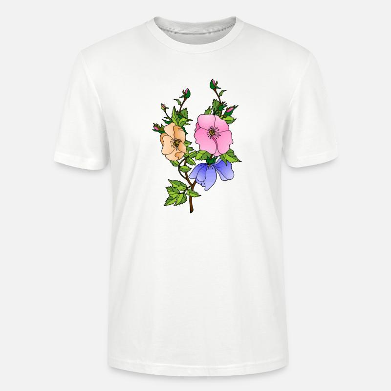 Fleur - T-shirt bio CRAFTER Stanley Stella Unisexe - blanc