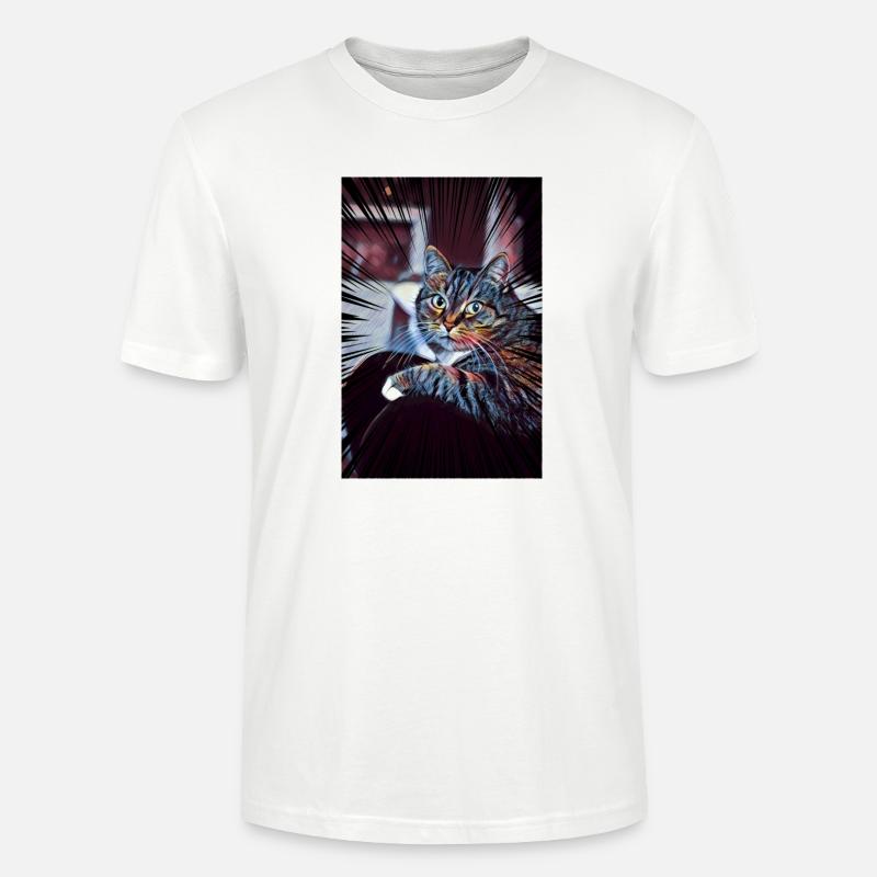 Süße Katze Comic - Stanley/Stella Unisex Bio-T-Shirt CRAFTER - Weiß