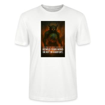 earth wants revenge - Stanley/Stella CRAFTER Unisex Organic T-Shirt - white - Front - Alina (178cm) & Michal (187cm)