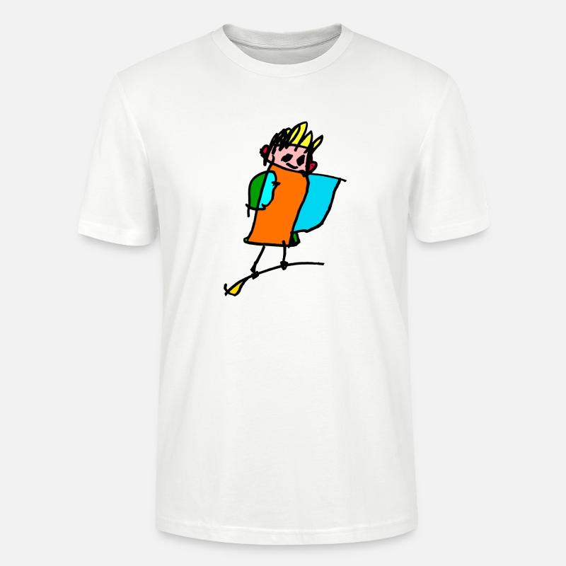 petite sorcière sur le balai - T-shirt bio CRAFTER Stanley Stella Unisexe - blanc
