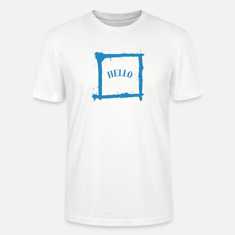 Minimalistischer Gruß - Stanley/Stella Unisex Bio-T-Shirt CRAFTER - Weiß