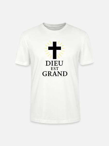 DIEU EST GRAND - T-shirt bio CRAFTER Stanley Stella Unisexe - blanc