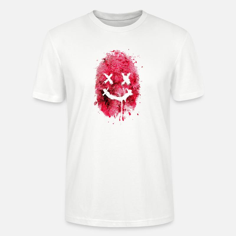 Fingerabdruck mit einer freundlichen Botschaft - Stanley/Stella Unisex Bio-T-Shirt CRAFTER - Weiß
