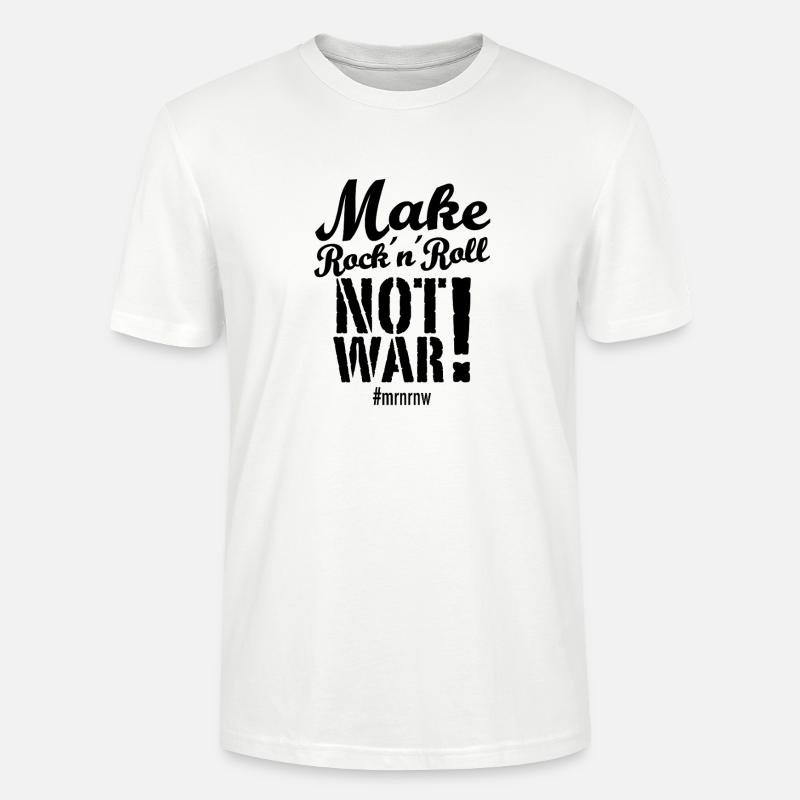 Make Rock´n´Roll Not War 2025-Version - Stanley/Stella Unisex Bio-T-Shirt CRAFTER - Weiß