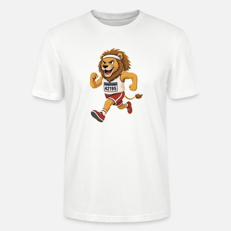 Laufender Löwe im Comic Stil - Stanley/Stella Unisex Bio-T-Shirt CRAFTER - Weiß